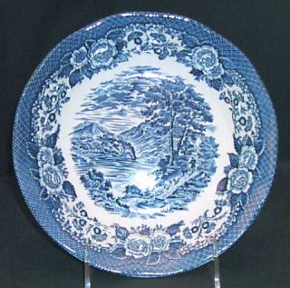 Royal Warwick Lochs Of Scotland Blue Coupe Soup Bowl, Fine China Dinnerware   Bl