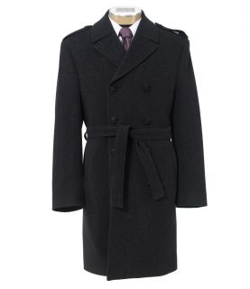 Traveler Tailored Fit Double Breasted Wool Herringbone Topcoat JoS. A. Bank