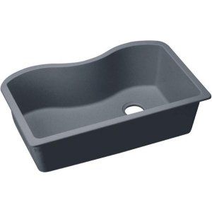 Elkay ELGUS3322RGY0 Harmony Undermount Composite Single Bowl Kitchen Sink 33 x