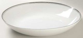 Kimberly Silver Chalice Coupe Soup Bowl, Fine China Dinnerware   White & Platinu