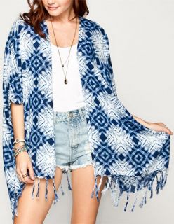 Designers Closet Whisper With Me Womens Kimono Indigo In Sizes Small