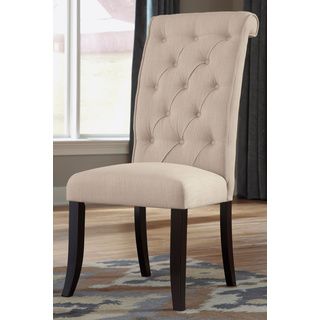 Tripton Linen Button tufted Transitional Dining Chairs (set Of 2)