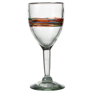 Global Amici Rainbow Goblet Glass  Set of 4 Multicolor   Z7MCR520RS/4
