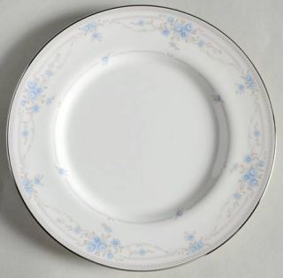 Oscar De La Renta Rosanna Blue Bread & Butter Plate, Fine China Dinnerware   Blu