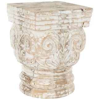 Safavieh Pecos White Stool (WhiteMaterials Reclaimed woodDimensions 17.7 inches high x 13 inches wide x 13 inches deepThis product will ship to you in 1 box.Furniture arrives fully assembled )