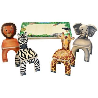 Anatex Safari Animal Table & Chairs Multicolor   STA7728