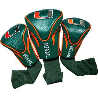 University of Miami Hurricanes 3 Pack Contour Headcover Team Color   T