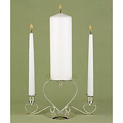Basic White Unity Candle Set (WhiteIncludes One (1) unity candle, two (2) taper candlesUnity candle dimensions 9 inches tall x 3 inches in diameterTaper candle dimensions 10 inches tall Materials Paraffin wax Suggested uses Wedding Model 95075 )