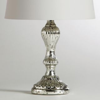 Mercury Glass Candlestick Accent Lamp Base   World Market