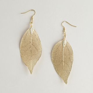 Gold Leaves Earrings   World Market
