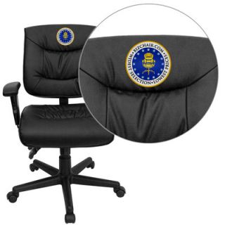 FlashFurniture Personalized Mid Back Leather Multi Functional Task Chair GO 1