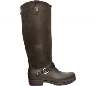 Womens Crocs Equestrian Suede Tall Boot   Espresso/Espresso Boots
