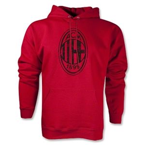 hidden AC Milan Distressed Logo Hoody (Red)