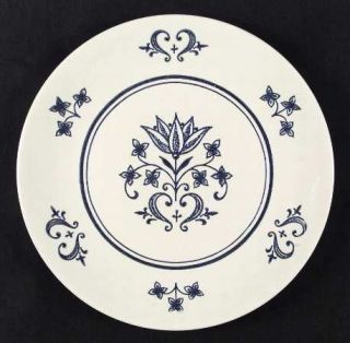 Sheffield Provincial Dinner Plate, Fine China Dinnerware   Blue Flowers, Scrolls