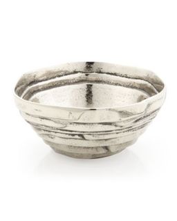 Nickel Plated Round Serving Bowl