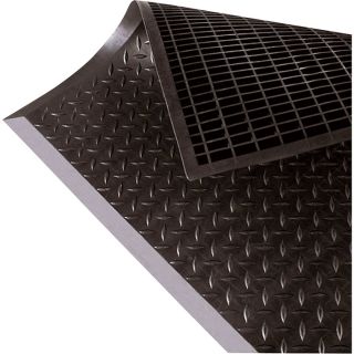 NoTrax Diamond Top Interlock Floor Mat   28 Inch x 31 Inch Center, Black, Model