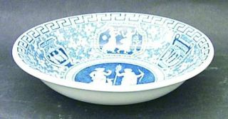 Spode Greek Blue Coupe Cereal Bowl, Fine China Dinnerware   Blue Greek Key, Peop