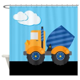 Blue Cement Truck Kids Shower Curtain  Use code FREECART at Checkout