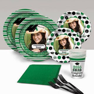 2014 Green Grad Success Personalized Party Pack