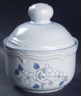 Covington Edition Avondale Sugar Bowl & Lid, Fine China Dinnerware   Blue/White