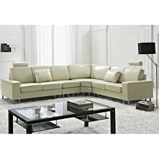 Stockholm Beige Contemporary Design Sectional Sofa By Beliani