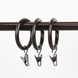Heavy Duty 1.5 Inch Cocoa Curtain Rings With Clip (pack Of 10) (CocoaMaterials Steel The digital images we display have the most accurate color possible. However, due to differences in computer monitors, we cannot be responsible for variations in color b