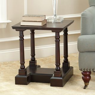 Safavieh Cape Cod Dark Cherry End Table (Dark CherryMaterials Pine WoodFinish Dark CherryDimensions 20.1 inches high x 17.7 inches wide x 17.7 inches deepAssembly required )
