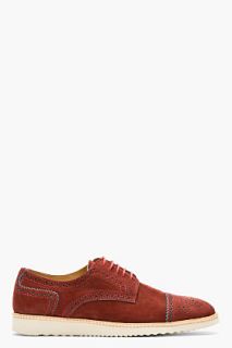 Ps Paul Smith Burgundy Suede Mcroy Brogues