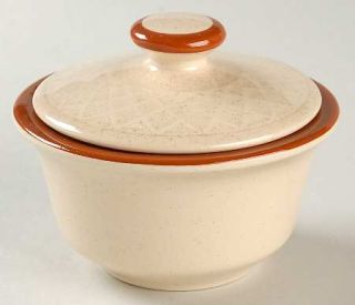 Franciscan Chestnut Weave Sugar Bowl & Lid, Fine China Dinnerware   Embossed Lat