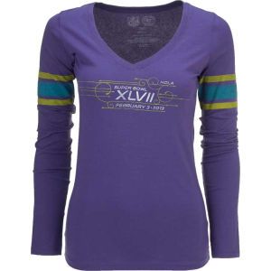 Super Bowl XLVII 47 Brand NFL Womens Super Bowl XLVII Homerun Long Sleeve T Shirt