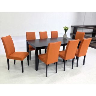 Warehouse Of Tiffany 9 piece Orange Juno Table Dining Set