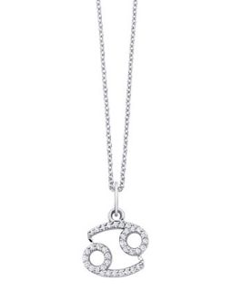 14K Cancer Diamond Pendant Necklace