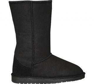 Womens Dawgs 9 Cow Suede Flat   Black Boots