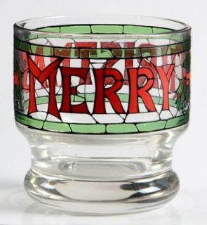 Cera Glass Merry Christmas Punch Cup   Merry Christmas,Holly