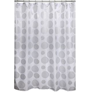 Cirque Silver Geometric Shower Curtain