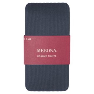 Merona Womens Opaque Rib Tight   Cornelian Blue M/Tall