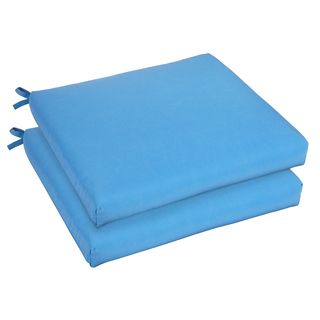 Bristol 19 inch Indoor/ Outdoor Capri Blue Chair Cushion Set With Sunbrella Fabric