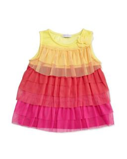 Marme Ombre Tulle Tunic, Pink/Multi, 2 4