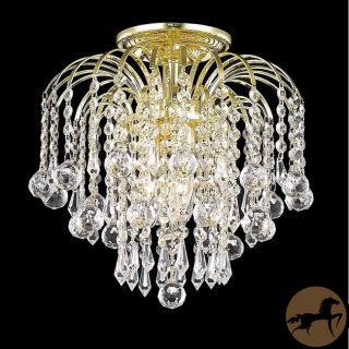 Christopher Knight Home Clear Crystal Three light Gold Chandelier