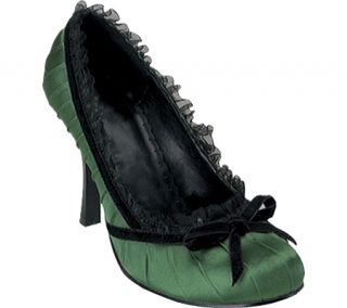 Womens Funtasma Dainty 420   Green Satin Ornamented Shoes