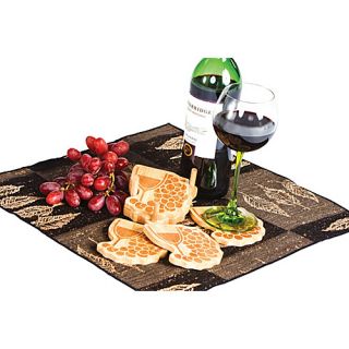 Wine Trail Coasters (4) Wood   Picnic Plus Outdoor Accessories