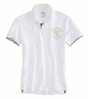 White AE NYC Polo, Mens XL Tall