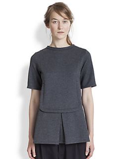 Marni Pleated Tee   Coal