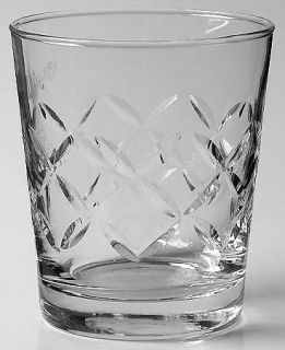 Libbey   Rock Sharpe Kent Double Old Fashioned   Clear,Polished Cut C5146,X Cuts