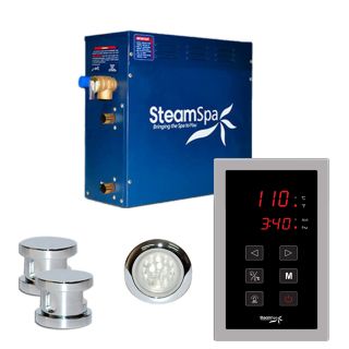 SteamSpa INT1050CH Indulgence 10.5kw Touch Pad Steam Generator Package in Chrome
