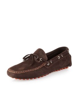 Suede Slip On Driver, Brown