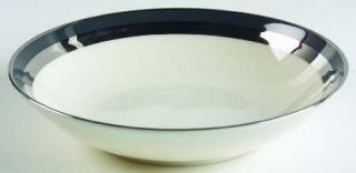 Gorham Black Contessa Coupe Cereal Bowl, Fine China Dinnerware   Black&Platinum