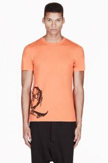 Mcq Alexander Mcqueen Orange Logo Print T_shirt
