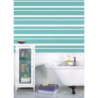 Wallpops Calypso Stripe Pack (BlueDimensions 6.5 inches x 16 inchesTheme StripeMaterials VinylNumber in set Four (4)Care Instructions Wipe with damp clothModel WP96667 )
