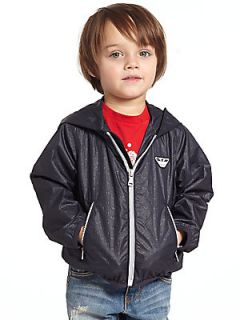Armani Junior Toddlers & Little Boys Logo Jacket   Solid Blue
